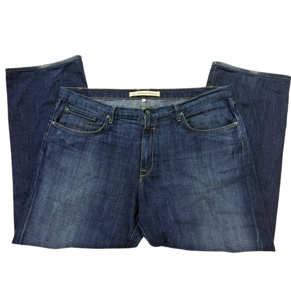 Jake Agave Denimsmith Mens Blue Loose Fit Straight Cut Denim Jeans Size 42 42x32